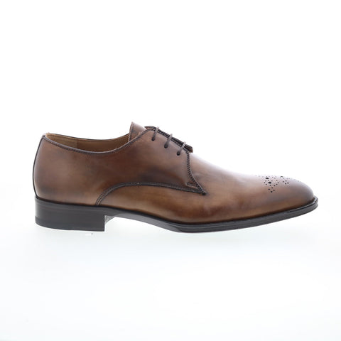 Pastori by Di Bianco Hadrian Mens Brown Oxfords Wingtip & Brogue Shoes