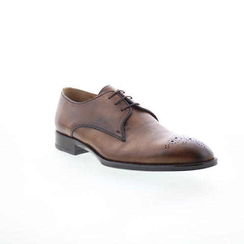 Pastori by Di Bianco Hadrian Mens Brown Oxfords Wingtip & Brogue Shoes