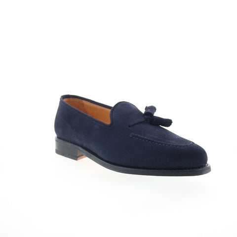 Pastori by Di Bianco Haning Mens Blue Suede Loafers & Slip Ons Casual Shoes