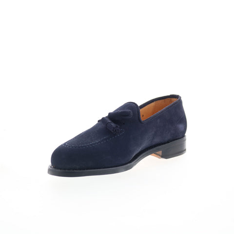 Pastori by Di Bianco Haning Mens Blue Suede Loafers & Slip Ons Casual Shoes