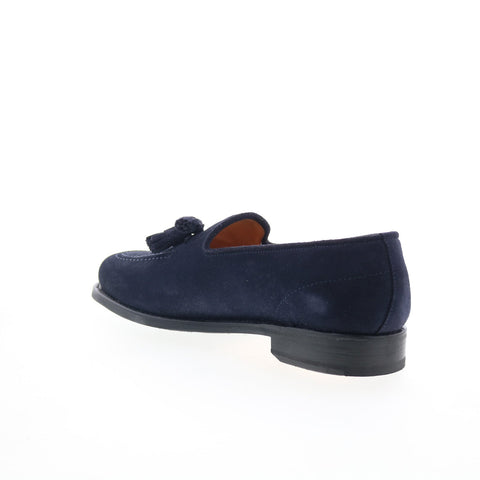 Pastori by Di Bianco Haning Mens Blue Suede Loafers & Slip Ons Casual Shoes