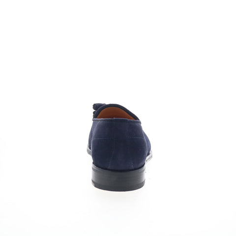 Pastori by Di Bianco Haning Mens Blue Suede Loafers & Slip Ons Casual Shoes