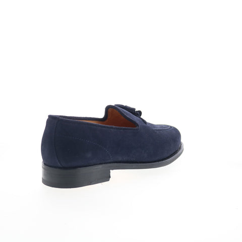 Pastori by Di Bianco Haning Mens Blue Suede Loafers & Slip Ons Casual Shoes