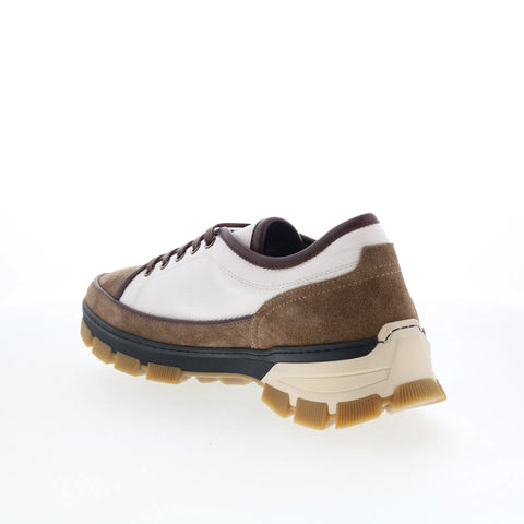 Di Bianco Hazzard Mens Brown Leather Lace Up Lifestyle Sneakers Shoes