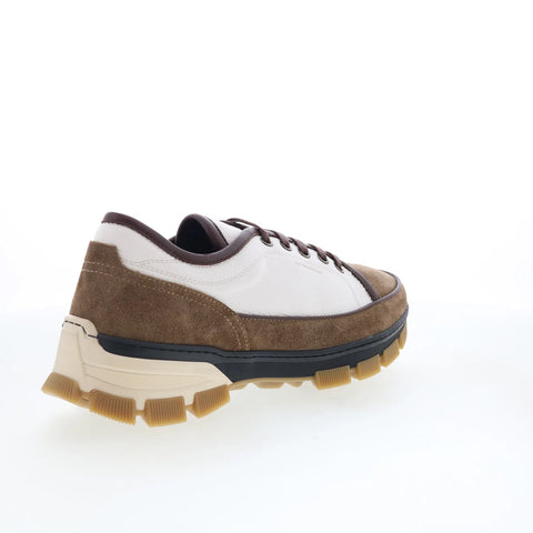 Di Bianco Hazzard Mens Brown Leather Lace Up Lifestyle Sneakers Shoes