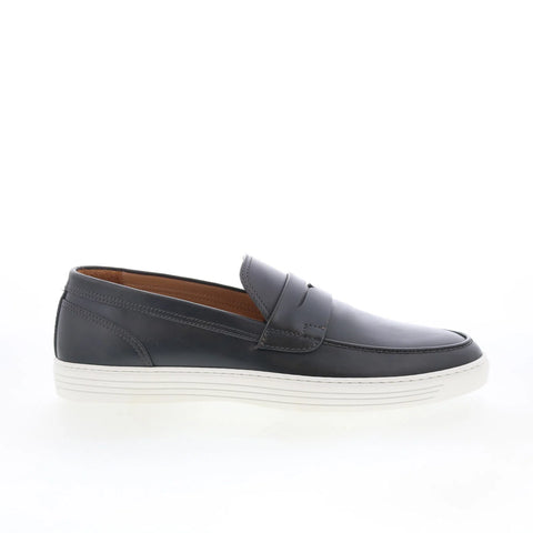 Pastori by Di Bianco Helius Mens Black Leather Loafers & Slip Ons Penny Shoes
