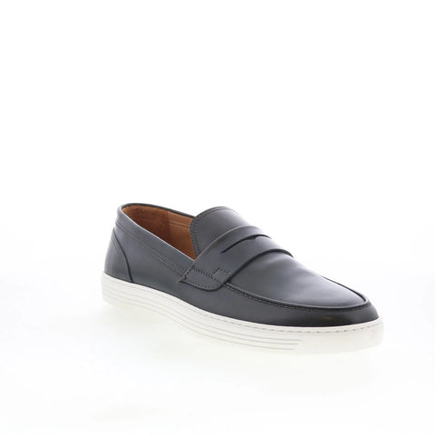 Pastori by Di Bianco Helius Mens Black Leather Loafers & Slip Ons Penny Shoes