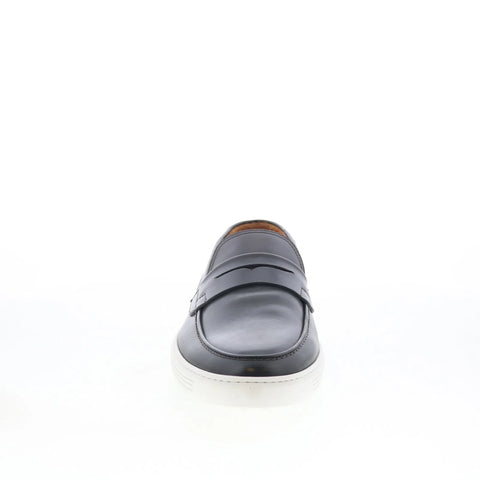 Pastori by Di Bianco Helius Mens Black Leather Loafers & Slip Ons Penny Shoes