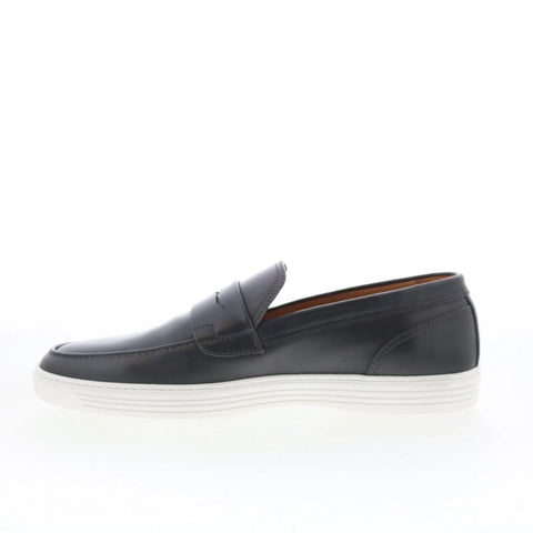 Pastori by Di Bianco Helius Mens Black Leather Loafers & Slip Ons Penny Shoes