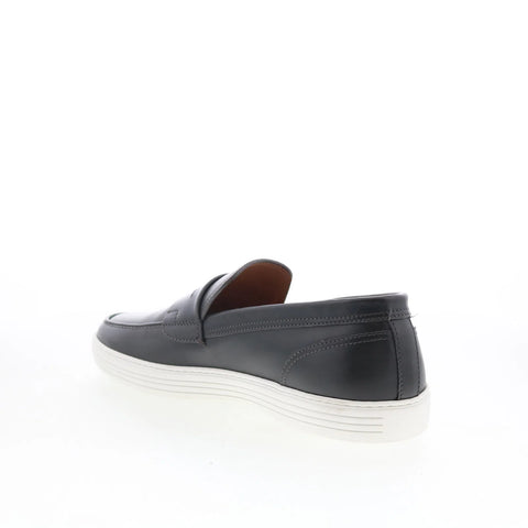 Pastori by Di Bianco Helius Mens Black Leather Loafers & Slip Ons Penny Shoes