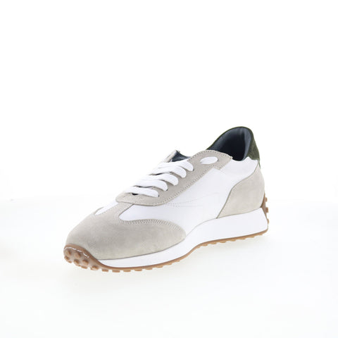 Di Bianco Heraclus Mens White Suede Lace Up Lifestyle Sneakers Shoes