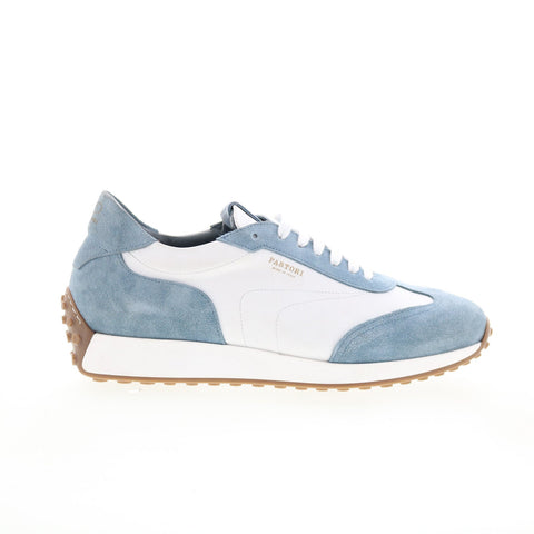 Pastori by Di Bianco Heraclus Mens White Suede Lifestyle Sneakers Shoes