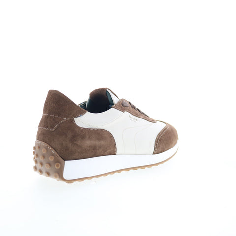 Di Bianco Heraclus Mens White Suede Lace Up Lifestyle Sneakers Shoes