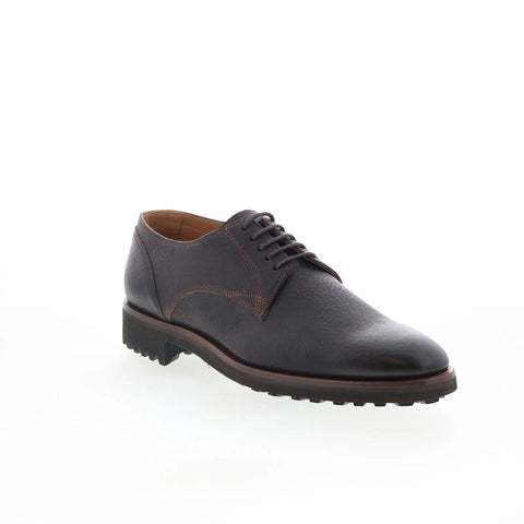 Di Bianco Himba Mens Brown Leather Lace Up Oxfords & Lace Ups Casual Shoes