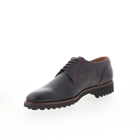 Di Bianco Himba Mens Brown Leather Lace Up Oxfords & Lace Ups Casual Shoes