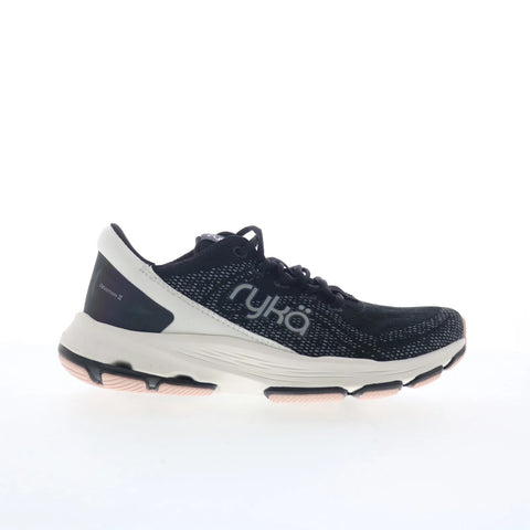 Ryka Devotion X I3943M1001 Womens Black Mesh Lace Up Athletic Walking Shoes