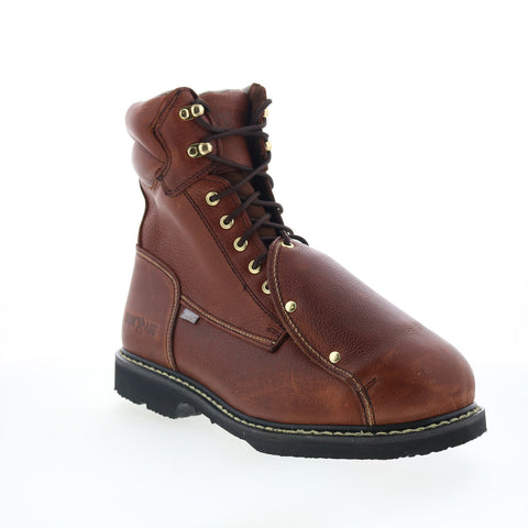 Iron Age Groundbreaker 8" EH Steel Toe MetGuard Mens Brown Wide Work Boots