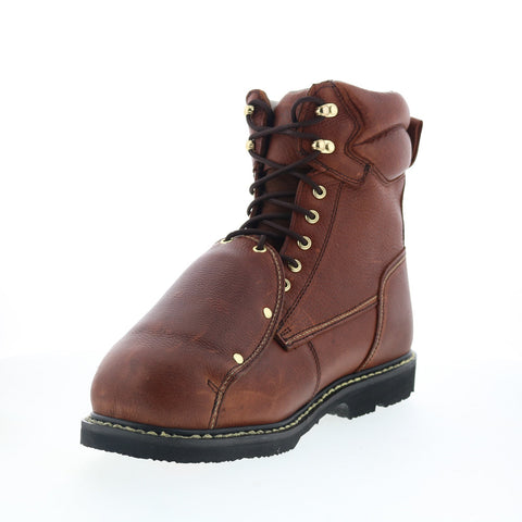 Iron Age Groundbreaker 8" EH Steel Toe MetGuard Mens Brown Wide Work Boots