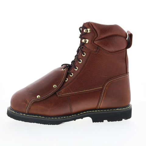 Iron Age Groundbreaker 8" EH Steel Toe MetGuard Mens Brown Wide Work Boots