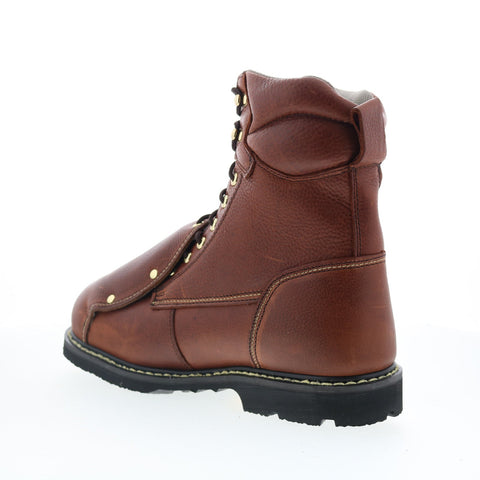 Iron Age Groundbreaker 8" EH Steel Toe MetGuard Mens Brown Work Boots