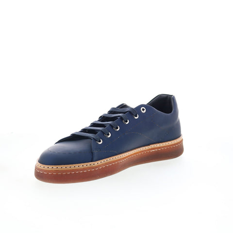 Di Bianco Imola Eternity Mens Blue Leather Lace Up Lifestyle Sneakers Shoes