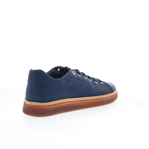 Di Bianco Imola Eternity Mens Blue Leather Lace Up Lifestyle Sneakers Shoes