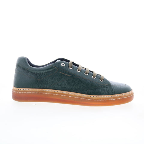 Di Bianco Imola Mens Green Leather Lace Up Lifestyle Sneakers Shoes