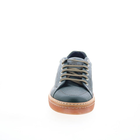 Di Bianco Imola Mens Green Leather Lace Up Lifestyle Sneakers Shoes