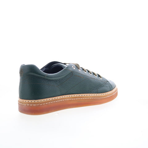Di Bianco Imola Mens Green Leather Lace Up Lifestyle Sneakers Shoes