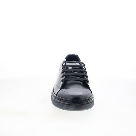 Di Bianco Imola Laser Mens Black Leather Lace Up Lifestyle Sneakers Shoes