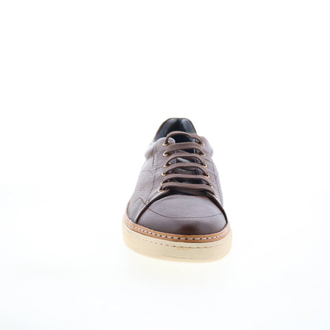 Di Bianco Imola Laser Mens Brown Leather Lace Up Lifestyle Sneakers Shoes