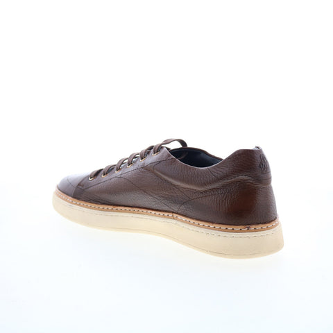 Di Bianco Imola Laser Mens Brown Leather Lace Up Lifestyle Sneakers Shoes