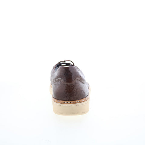 Di Bianco Imola Laser Mens Brown Leather Lace Up Lifestyle Sneakers Shoes