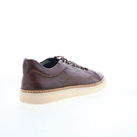 Di Bianco Imola Laser Mens Brown Leather Lace Up Lifestyle Sneakers Shoes