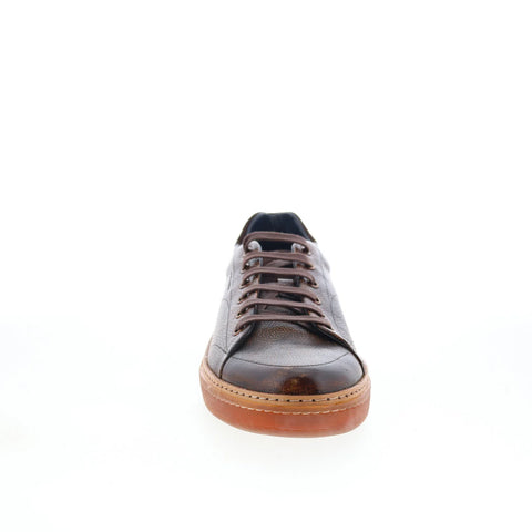 Di Bianco Imola Mens Brown Leather Lace Up Lifestyle Sneakers Shoes