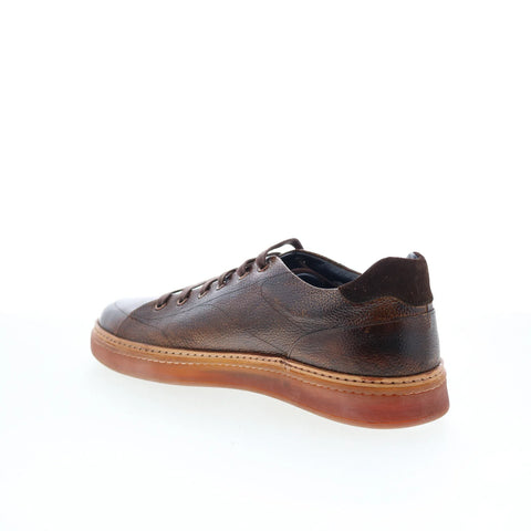 Di Bianco Imola Mens Brown Leather Lace Up Lifestyle Sneakers Shoes