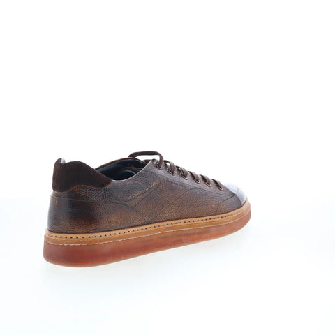 Di Bianco Imola Mens Brown Leather Lace Up Lifestyle Sneakers Shoes