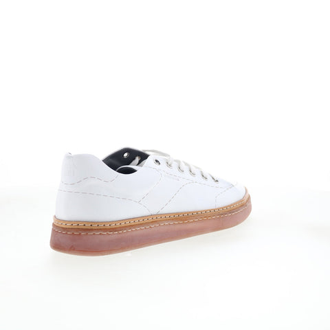 Di Bianco Imola Mens White Leather Lace Up Lifestyle Sneakers Shoes