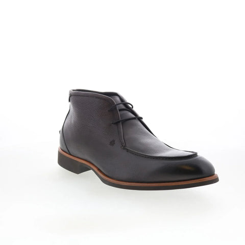 Di Bianco Ischia Mens Gray Leather Lace Up Chukkas Boots
