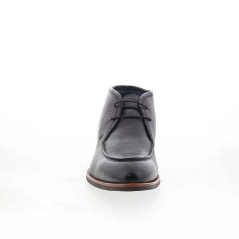 Di Bianco Ischia Mens Gray Leather Lace Up Chukkas Boots