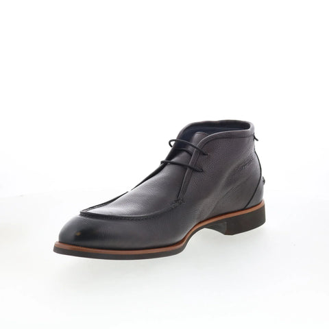 Di Bianco Ischia Mens Gray Leather Lace Up Chukkas Boots