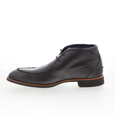 Di Bianco Ischia Mens Gray Leather Lace Up Chukkas Boots