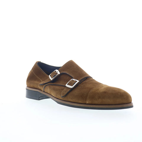 Di Bianco Isernia Mens Brown Suede Loafers & Slip Ons Casual Shoes