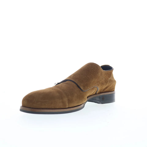 Di Bianco Isernia Mens Brown Suede Loafers & Slip Ons Casual Shoes