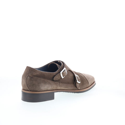 Di Bianco Isernia Mens Brown Suede Hook & Loop Loafers & Slip Ons Casual Shoes