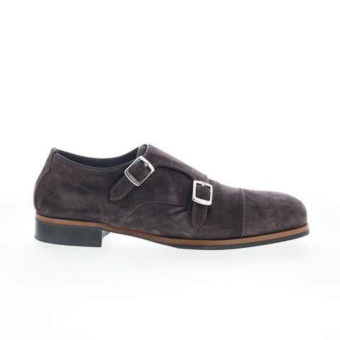 Di Bianco Isernia Lavagna Mens Gray Suede Loafers & Slip Ons Casual Shoes