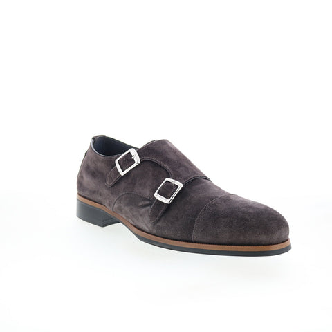 Di Bianco Isernia Lavagna Mens Gray Suede Loafers & Slip Ons Casual Shoes