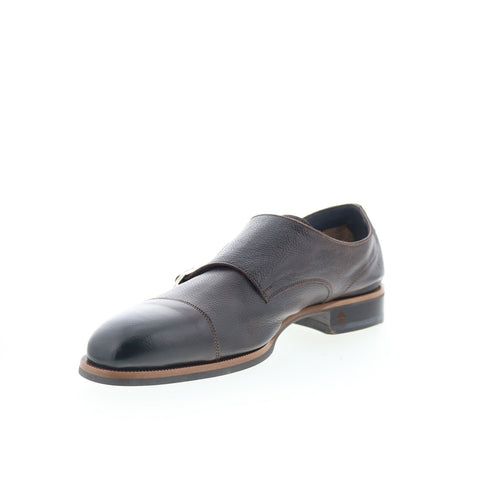 Di Bianco Isernia Mens Brown Leather Loafers & Slip Ons Casual Shoes