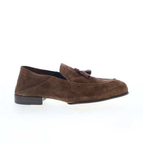 Di Bianco Istria Mens Brown Suede Slip On Loafers & Slip Ons Casual Shoes