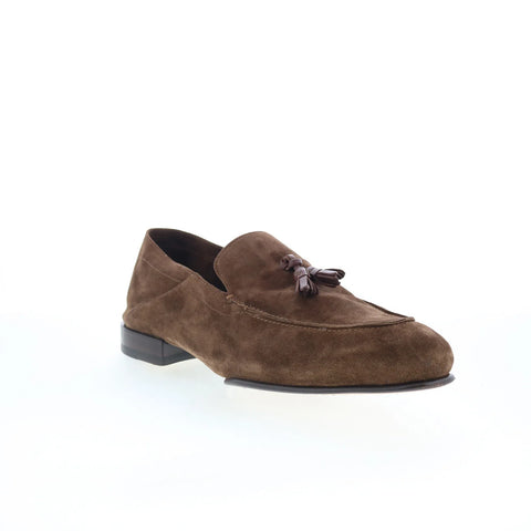 Di Bianco Istria Mens Brown Suede Slip On Loafers & Slip Ons Casual Shoes